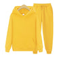 Men Hoodie Two-Piece Set Casual Solid Color Sweat Suit Tracksuit