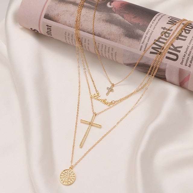 Multi Layered Pendant Necklace For Women