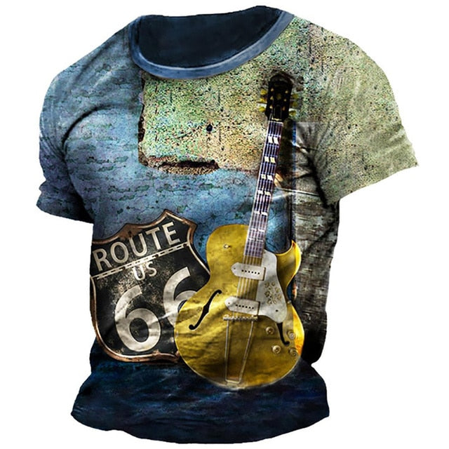 Vintage T-shirt Top for Men