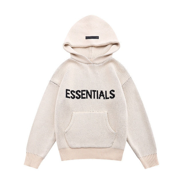 Knitted Loose Sweater Pullover Hooded for Kids