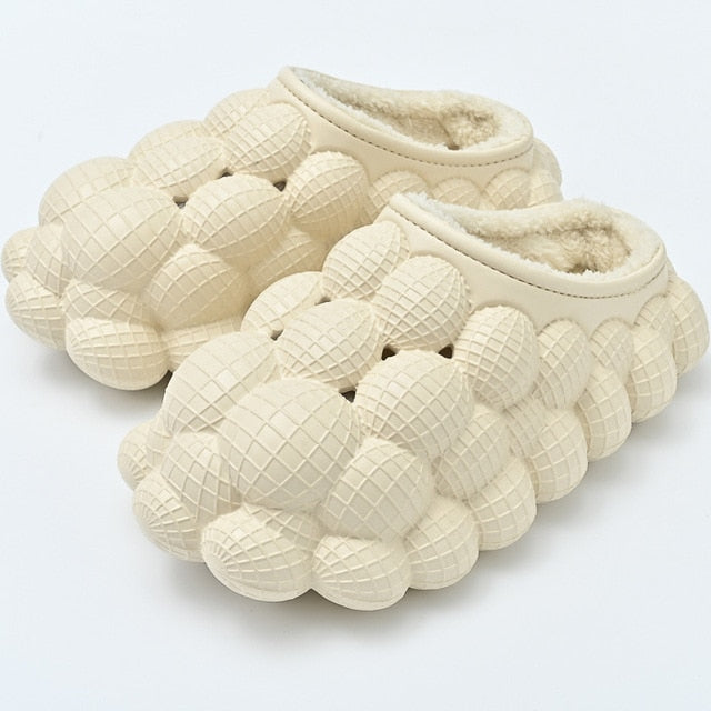Furry Bubble Slides for Men /Women With Charms