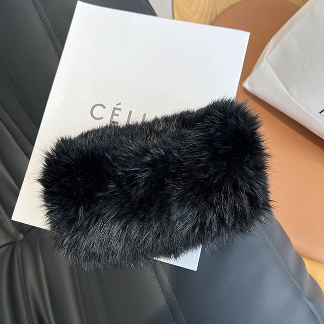 Fur Warm Headband Scarf for Women