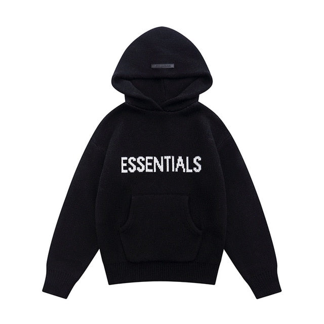 Knitted Loose Sweater Pullover Hooded for Kids