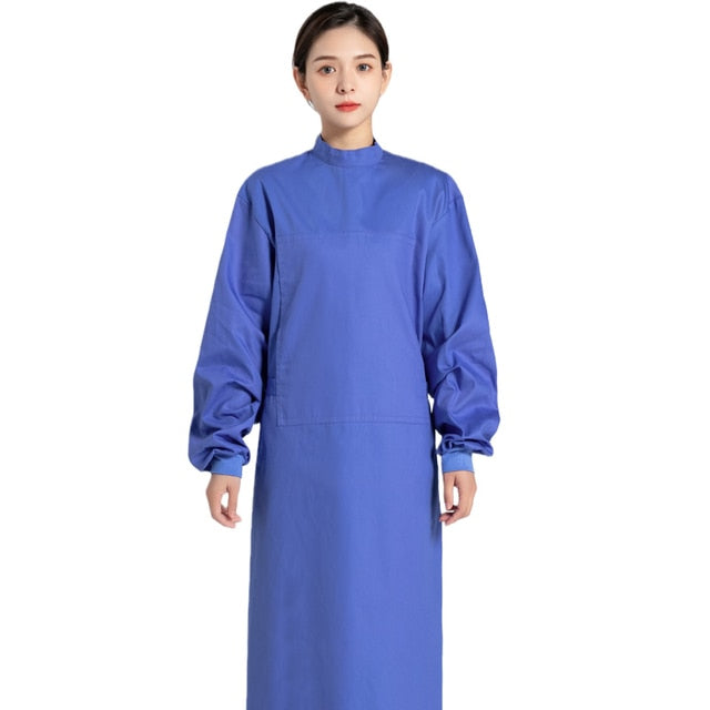 Long Coat Medical Uniform Surgical Workwear Long Sleeve Scrub