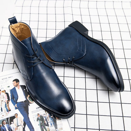 Ankle Boots Pu Leather Shoes For Men