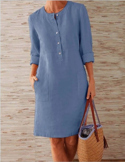 Cotton Linen Dress for Women