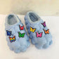 Furry Bubble Slides for Men /Women With Charms
