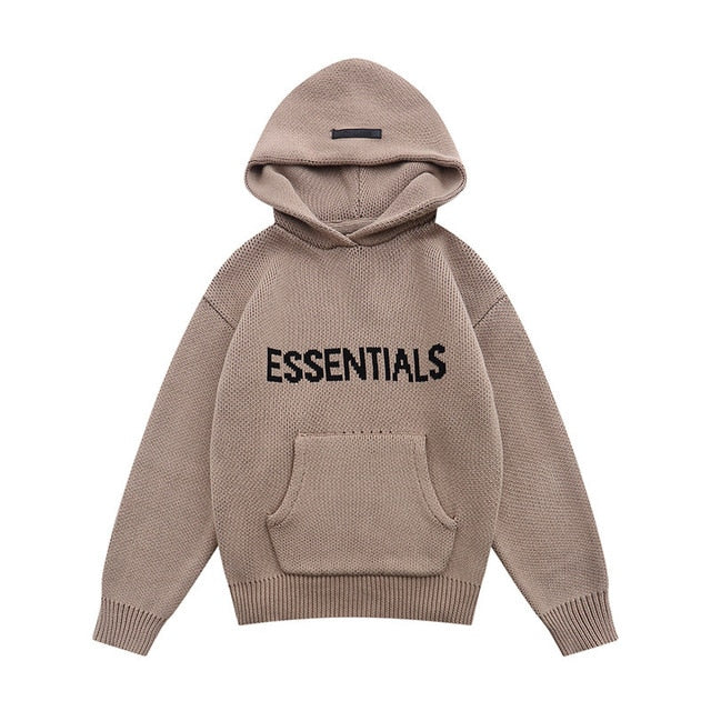 Knitted Loose Sweater Pullover Hooded for Kids