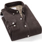 Plaid Corduroy Warm Shirt Thick Fleece Lining Long Sleeve Shirt