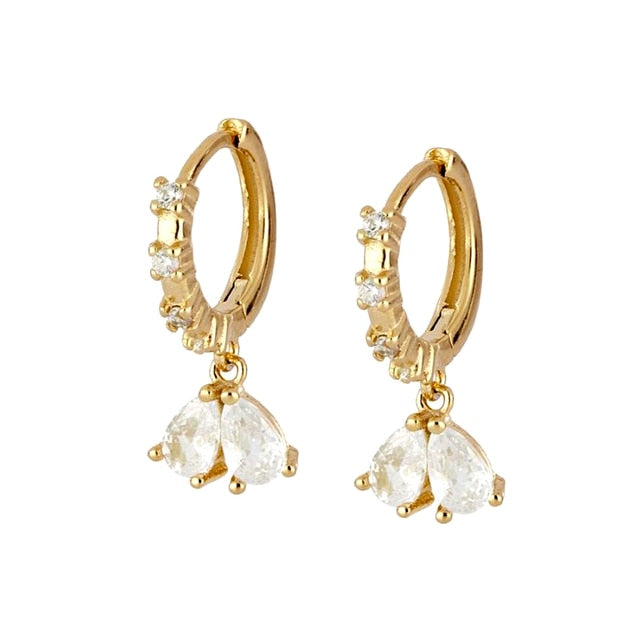 925 Sterling Silver Ear Buckle Small Hoop Earrings