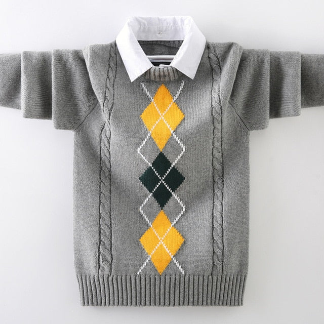 Pullover Sweater Outerwear Top For Boys