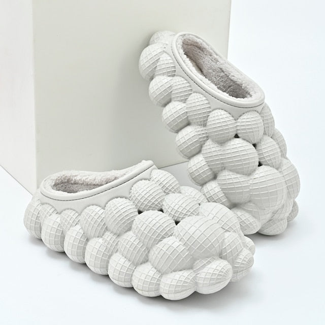 Furry Bubble Slides for Men /Women With Charms