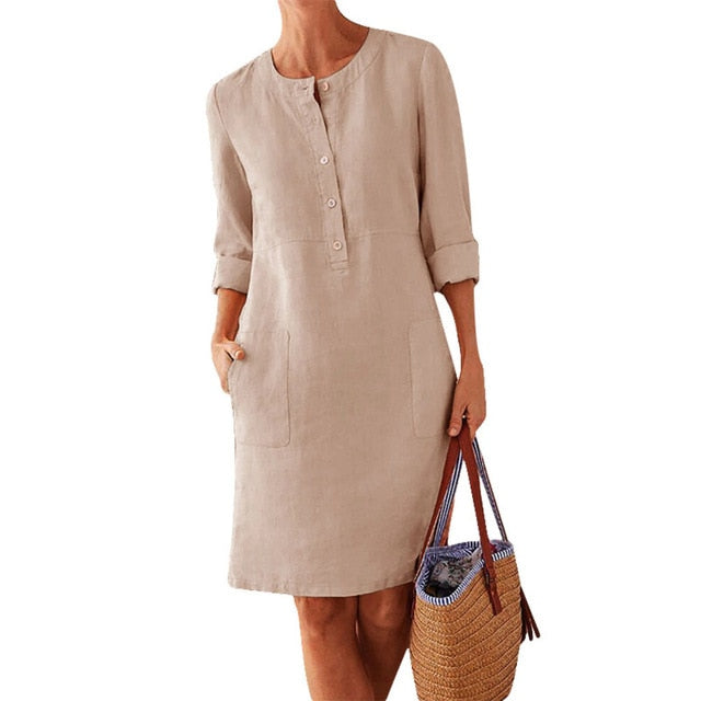 Cotton Linen Dress for Women