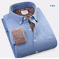 Plaid Corduroy Warm Shirt Thick Fleece Lining Long Sleeve Shirt