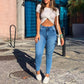 High Waist Skinny Denim Jeans
