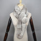 Winter Scarf Fluffy Pompoms Fur Scarves