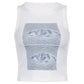 Vintage Y2k Halter Crop Top for Women