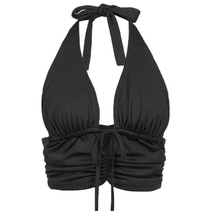 Vintage Y2k Halter Crop Top for Women
