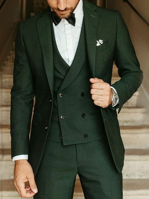 Slim Fit Tuxedo 3 Piece Set (blazer + Vest + Pants)