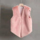 Winter Fur Slim Waistcoat Vest