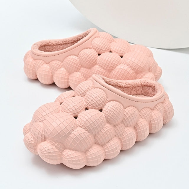 Furry Bubble Slides for Men /Women With Charms