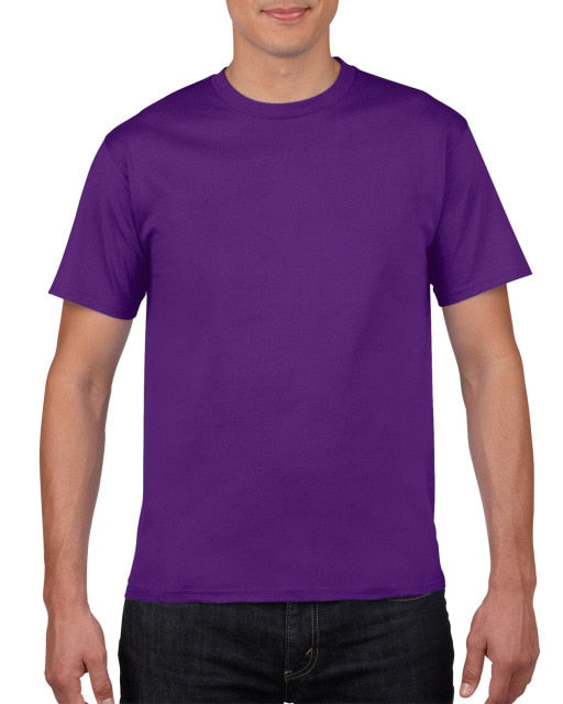 Cotton Solid Color Tees Top for Men -T-Shirt