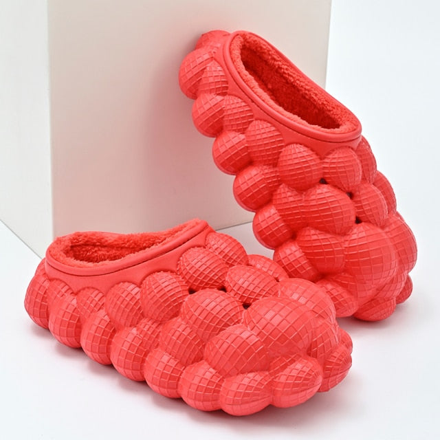 Furry Bubble Slides for Men /Women With Charms