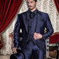 Embroidery Tuxedo 3 Piece Set (Jacket +Pants +Vest)