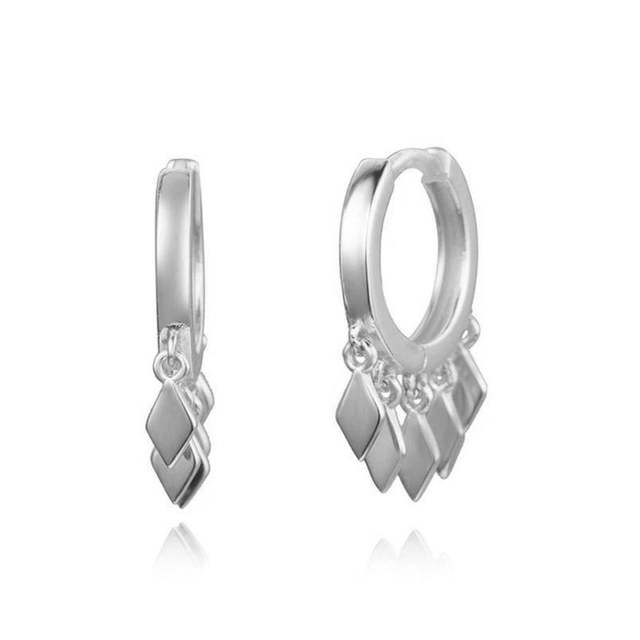 925 Sterling Silver Ear Buckle Small Hoop Earrings