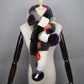 Winter Scarf Fluffy Pompoms Fur Scarves