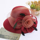 Elegant Flower Organza Hat For Women