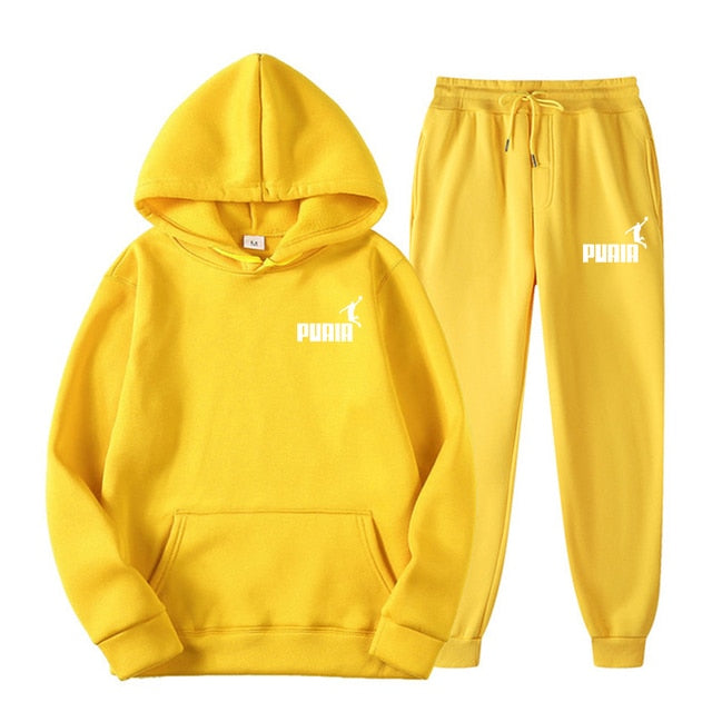 Hooded Sweatshirt Suit Men And Women- Two Piece Set